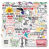 Pacote de adesivos Spanish Motivational, 50 unidades de vinil impermeável