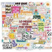 Pacote de adesivos Spanish Motivational, 50 unidades de vinil impermeável