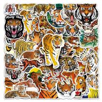 Pacote de adesivos Tiger Animal, 50 unidades de vinil impermeável