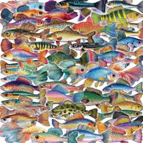 Pacote de adesivos Tropical Fish, 55 peças de vinil de desenho animado de animais marinhos