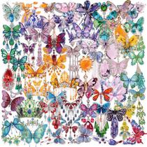 Pacote de adesivos Vintage Butterfly, 50 peças, trans inspirado em joias Pacote de adesivos Vintage Butterfly, 50 peças, trans inspirado em joias