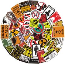 Pacote de adesivos Warning Signs Anime Waterproof Vinil 50 unidades