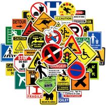 Pacote de adesivos Warning Signs Anime Waterproof Vinil 50 unidades