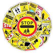 Pacote de adesivos Warning Signs Anime Waterproof Vinil 50 unidades
