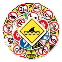 Pacote de adesivos Warning Signs Anime Waterproof Vinil 50 unidades