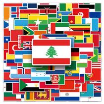 Pacote de adesivos World Flags, 105 unidades, país internacional