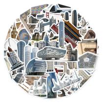 Pacote de adesivos WorldFamous Buildings Anime 65 unidades