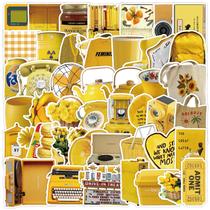 Pacote de adesivos Yellow Aesthetic Retro Home Objects x50 Pacote de adesivos Yellow Aesthetic Retro Home Objects x50