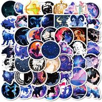 Pacote de adesivos Zodiac Astrology Star Sign Constellation 50 unidades Pacote de adesivos Zodiac Astrology Star Sign Constellation 50 unidades