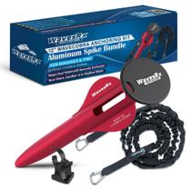 Pacote de âncora de espigão de alumínio WAVESRX de 12" para artigos esportivos Pacote de âncora de espigão de alumínio WAVESRX de 12" para artigos esportivos