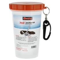 Pacote de ancoragem Scotty 797 com linha de ancoragem de 0,6 kg em frasco