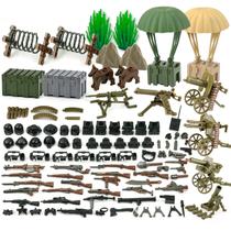 Pacote de armas militares Building Blocks WW2 Army Gear Kit Pacote de armas militares Building Blocks WW2 Army Gear Kit