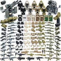 Pacote de armas militares e acessórios para o brinquedo Swat Team Building Block