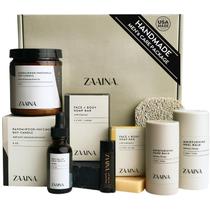 Pacote de autocuidado ZAAINA Men's Care com velas e sabonetes