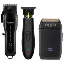 Pacote de barbeiro 3 em 1 para aparador de cabelo Supreme Trimmer 220V