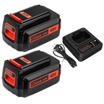 Pacote de bateria Fhybat LBX2540 40V 3,6 Ah, pacote com 2 unidades com carregador