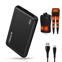 Pacote de bateria KOVNLO 10000mAh 5V 2A USB Power Bank, colete aquecido