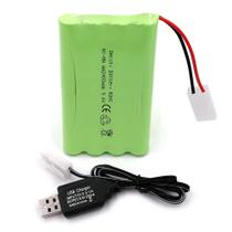 Pacote de bateria recarregável Gecoty 9,6 V 2400 mAh NiMH com carregador