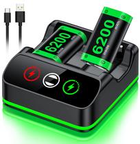 Pacote de bateria Xbox recarregável CYOYPPY 6200mWh, pacote com 2