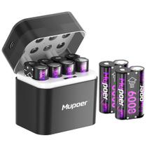 Pacote de Baterias Recarregáveis Mupoer 12x AA 1,5V de Lítio Pacote de Baterias Recarregáveis Mupoer 12x AA 1,5V de Lítio