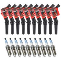 Pacote de bobinas de ignição e conjunto de velas de ignição CarBole para Ford (x10) Pacote de bobinas de ignição e conjunto de velas de ignição CarBole para Ford (x10)