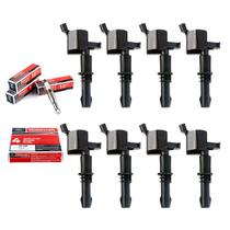Pacote de bobinas de ignição e conjunto de velas de ignição Ford F150 F250 F350 V8 Pacote de bobinas de ignição e conjunto de velas de ignição Ford F150 F250 F350 V8