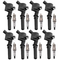 Pacote de bobinas de ignição e conjunto de velas de ignição Iridium Ford 4,6 L 5,4 L Pacote de bobinas de ignição e conjunto de velas de ignição Iridium Ford 4,6 L 5,4 L