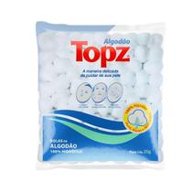 Pacote de bolas de algodao hidrofilo 25g topz para limpeza facial e remoção de maquiagem