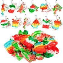 Pacote de brinquedos Fidget OOINQQ Mini Pop Chaveiro de Natal x24