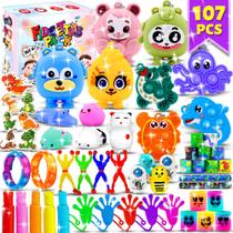 Pacote de brinquedos Party Favors Jasny, 107 unidades, Fidget, para crianças de 8 a 12 anos Pacote de brinquedos Party Favors Jasny, 107 unidades, Fidget, para crianças de 8 a 12 anos
