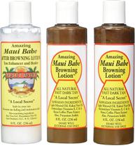 Pacote de bronzeamento Maui Babe Browning Lotion 240 mL com loção pós-loção Pacote de bronzeamento Maui Babe Browning Lotion 240 mL com loção pós-loção