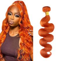 Pacote de cabelo AuokMar Ginger Orange Body Wave 34" 8A Virgin