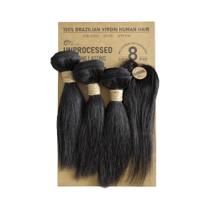 Pacote De Cabelo Humano Cacheado Crespo Curto Natural Indiano Com Fechamento Solução Completa Em