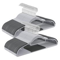 Pacote de cabides SONGMICS com 60 cabides de plástico antiderrapantes de 42 cm Pacote de cabides SONGMICS com 60 cabides de plástico antiderrapantes de 42 cm