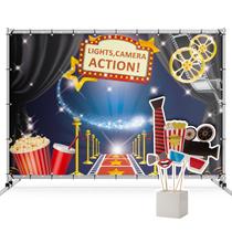 Pacote de cabine fotográfica Zink Hollywood com pano de fundo 1,4 x 1,8 m