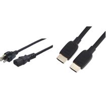Pacote de cabo de alimentação e cabo HDMI Amazon Basics de 3 pés Pacote de cabo de alimentação e cabo HDMI Amazon Basics de 3 pés