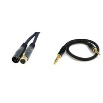 Pacote de cabos de áudio Monoprice XLR macho para fêmea 50 cm + 50 cm Pacote de cabos de áudio Monoprice XLR macho para fêmea 50 cm + 50 cm