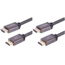 Pacote de cabos HDMI 2.1 Monoprice 8K 6 pés e 3 pés para PS5 Xbox