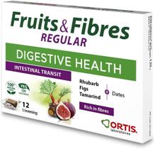 Pacote de caixas de 12 cubos de frutas e fibras Ortis