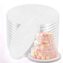 Pacote de Cakeboard CEVICANT, 12, 30 cm, redondo, 1,3 cm de espessura, branco