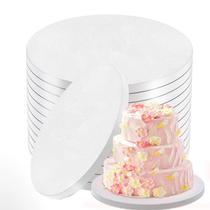 Pacote de Cakeboard CEVICANT de 10 polegadas com 12 polegadas, 1,27 cm de espessura, redondo, branco