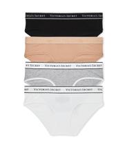 Pacote de calcinhas Victoria's Secret Cotton Hiphugger para mulher, pacote com 4 Pacote de calcinhas Victoria's Secret Cotton Hiphugger para mulher, pacote com 4