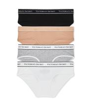 Pacote de calcinhas Victoria's Secret Cotton Hiphugger para mulher, pacote com 4