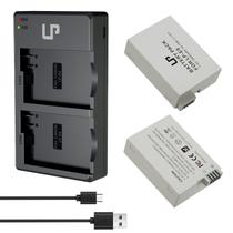 Pacote de carregador de bateria LP LP-E8, pacote com 2 baterias de 1200mAh