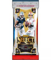Pacote de cartas colecionáveis Panini 2023 Select Football Jumbo de 15 quilates Pacote de cartas colecionáveis Panini 2023 Select Football Jumbo de 15 quilates