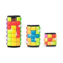 Pacote de cilindros 3D Puzzle Rainbow Magic Cube Fidget Toys com 3