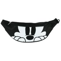 Pacote de Cintura Fanny Mickey Mouse - Preto com Bolso Duplo Pacote de Cintura Fanny Mickey Mouse - Preto com Bolso Duplo