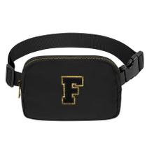 Pacote de cintura VOROLO Letter F, bolsa de pochete moderna preta Pacote de cintura VOROLO Letter F, bolsa de pochete moderna preta