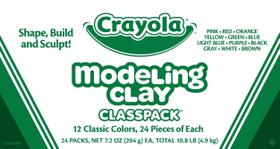 Pacote de classe Modeling Clay Crayola, 24 pacotes, 12 cores para crianças Pacote de classe Modeling Clay Crayola, 24 pacotes, 12 cores para crianças