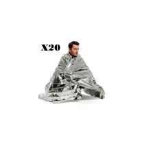 Pacote de cobertor térmico de emergência x20 Alumínio Camping Survival